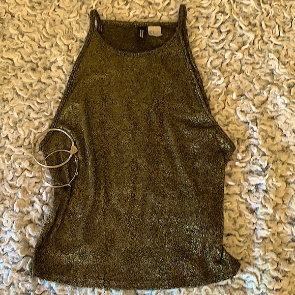 Divided Tops Gold Shimmer Top From Hm Poshmark